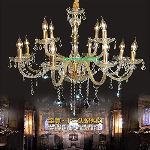 Preisvergleich Produktbild WEPAINTING Europäischen Luxus Kristall Kronleuchter Kronleuchter Gebäude Mittleren Stock Wohnzimmer Kristall Große Kronleuchter Villa Treppen Lights-12_lights_A