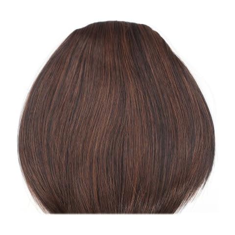 MISS20 Clip In On Bang Fringe Hair Extension Medium Brown 2/30#-Straight Cover