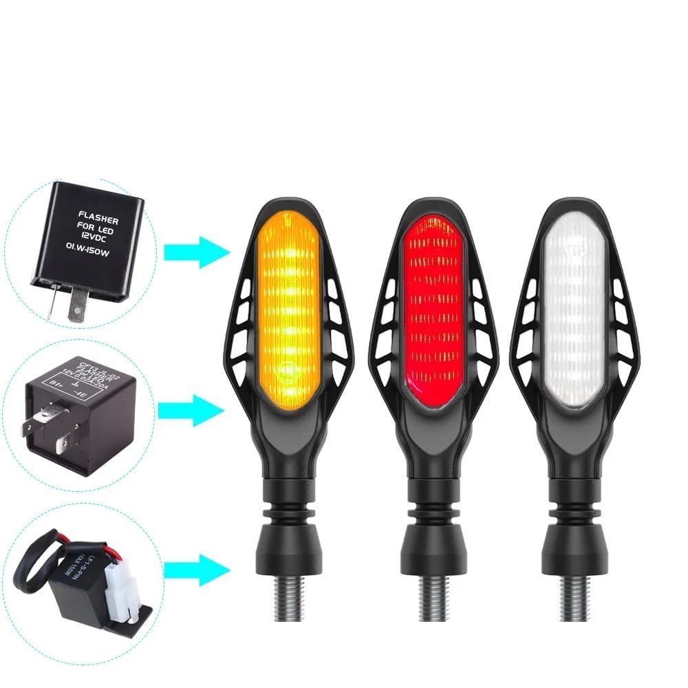 Moto Faros Freno Trasero​ Luces intermitentes flexibles para
