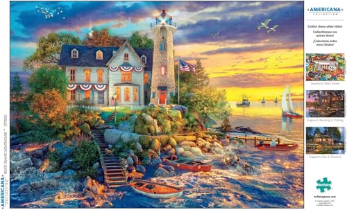 Buffalo Games - Dominic Davison - Rock Island Lighthouse - Rompecabezas de 500 piezas para adultos miniatura 5