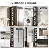 VECELO 4-Tier Tall Narrow Storage Cabinet with Movable Wheels, Adjustable Shelves, Anti-Tip, Slim, for Small Space, Bathroom, Kitchen, Laundry, Black #5