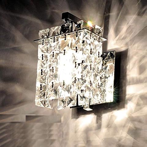 LED Wall Light Indoor Crystal Sconces Lamp E14 Lampshade for House Bar Restaurants Coffee Shop Office(No Light Bulb) Cover
