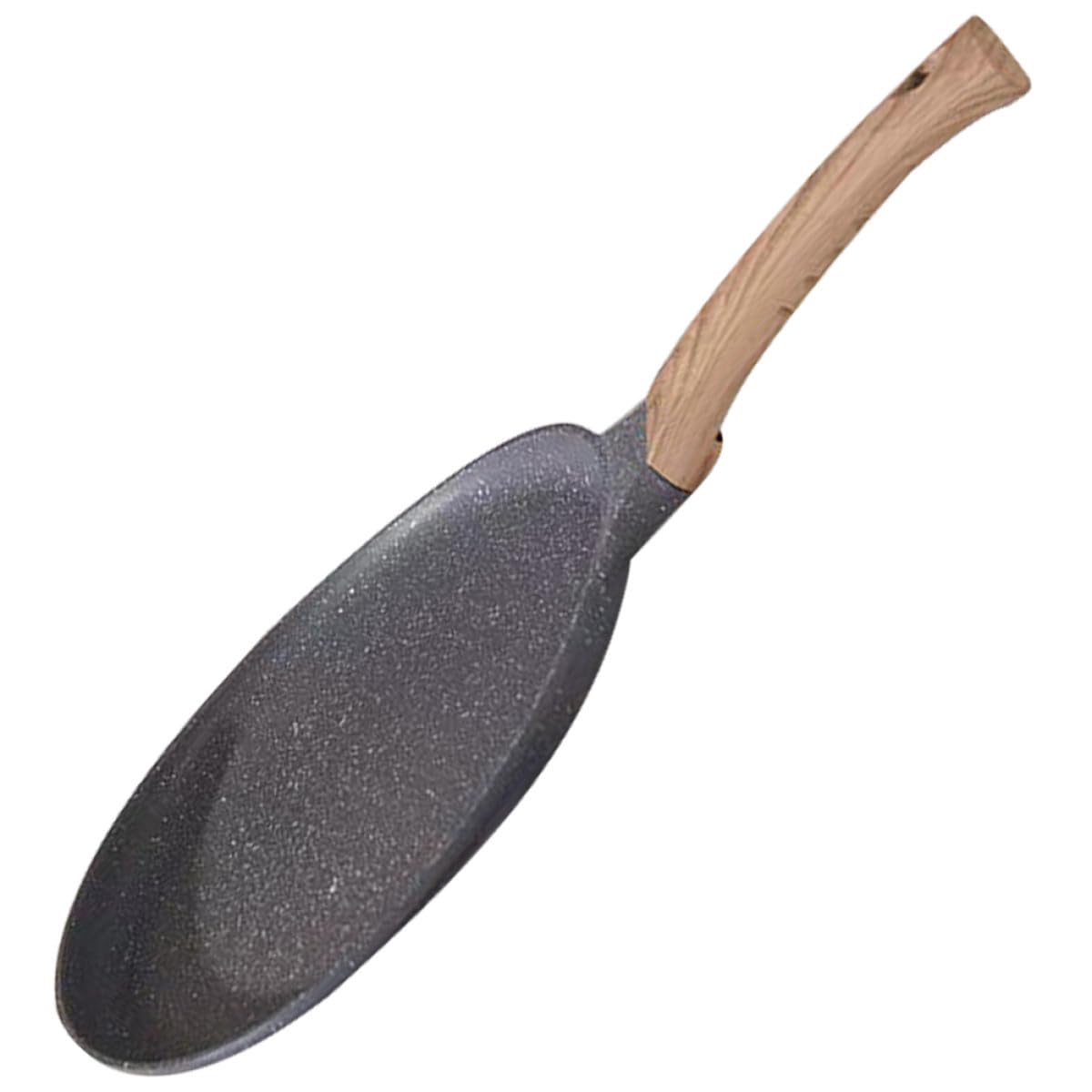 Antihaft pfanne mit Holzgriff Kratzfeste Hitzebeständige Bratpfanne für Fettfreies Braten und Backen Vielseitige Flache Pfanne für Kuchen Pfannkuchen und Crepes