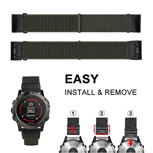 Bracelet nylon 22mm blanc avec attache rapide Quick Release pour montre