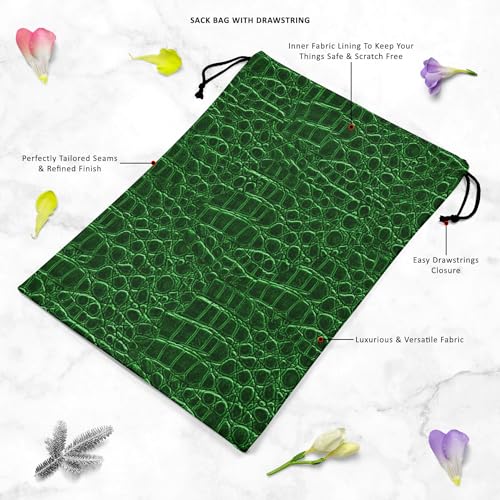 Image of ArtzFolio Crocodile Hide D1 | Reusable Sack Bag | Bag for Gym, Storage, Vegetable & Travel