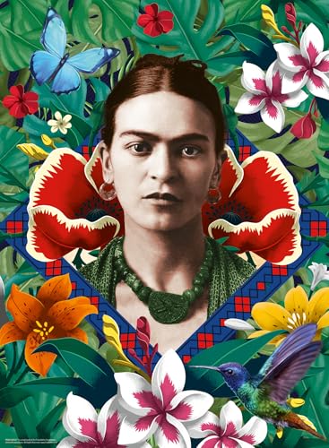 Ravensburger Puzzle 12001736 - Frida Kahlo, BlĂĽhende Fantasie - 500 Teile Puzzle fĂĽr Kunstfreunde und Frida Kahlo Fans ab 12 Jahren