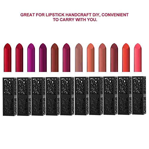 10Pcs Lipstick Container 12.1mm Lipstick Tube Empty DIY Cosmetic Lip Balm Container Bottle for Salon and Home Use(Black) - Image 2
