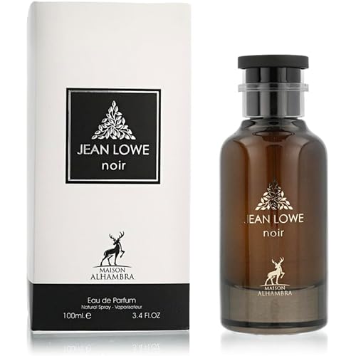 Lattafa Maison Alhambra JEAN LOWE NOIR EDP Spray 100ML (3.4 OZ), Rich and Alluring Scents for Men & Women.