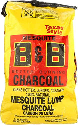 B&b; Charcoal, Charcoal Lump Mesquite, 128 Ounce - Pack of 3