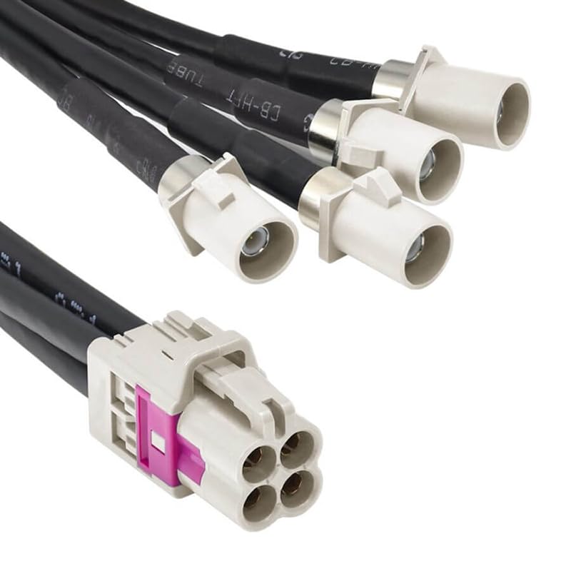 Elecbee Mini-FAKRA - Conector de código B 4 en 1 a FAKRA con código B macho de 4 puertos RG302 (50 cm)