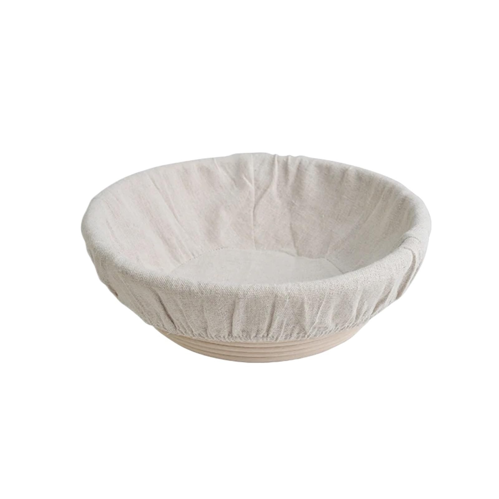 Cesta de fermentación pan, masa elíptica Circular, mimbre Natural, cesta tela transpirable Para Hornear Pan(Round-25 * 8.5cm)