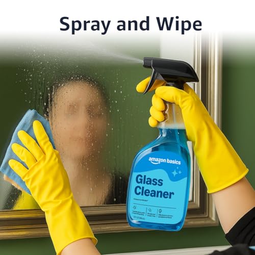 amazon basics glass cleaner 32 fl oz pack of 2 with 1 sprayer