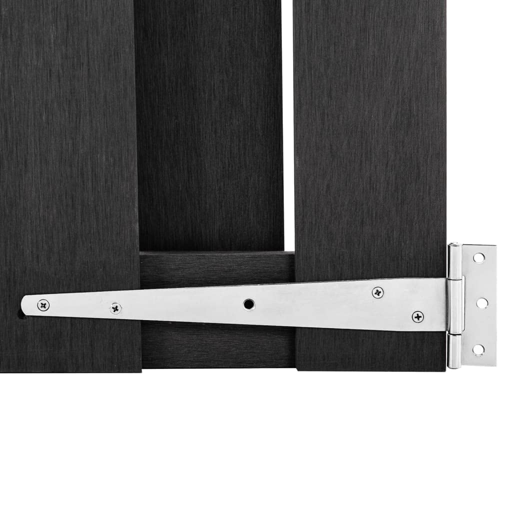 Generisch Gartentor WPC 100x180 cm Grau