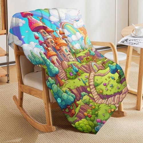 Couverture en flannel douce chaude Wonderland 130x180 plaid canapé lit