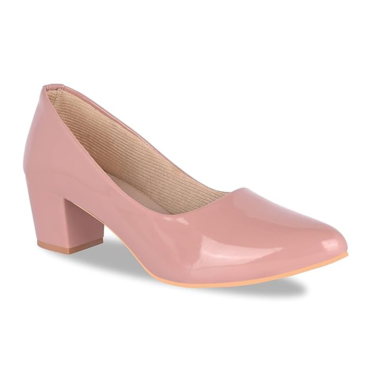 Milan Choice Women Pump Block Heel Stylish Bellies for Womens Office, Party, Wedding Formal Shoes for Girls Light Pink (B0D7TL5P8S) Amazon Price History, Amazon Price Tracker