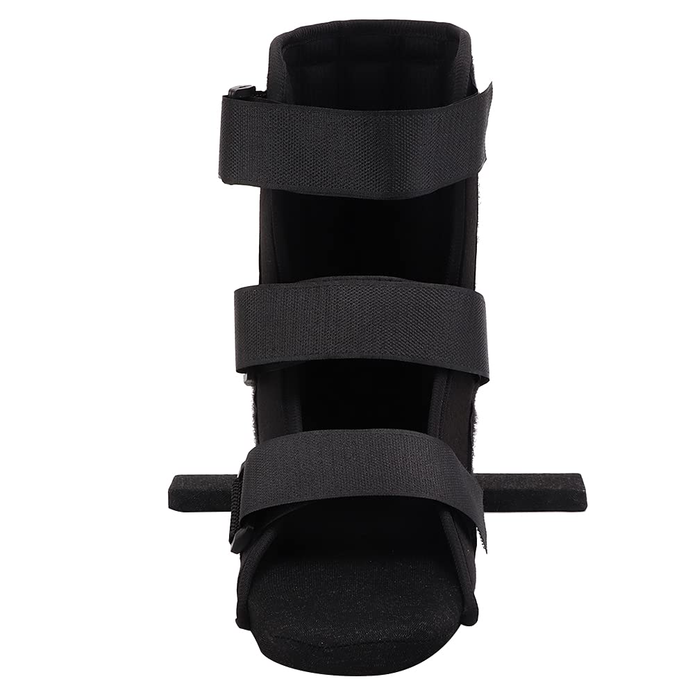 Bota para Caminar para Pie Roto, Corrección de Tobillo, Bota Profesional para Fractura de Pie, Esguince de Articulación, Soporte Fijo Negro (M)