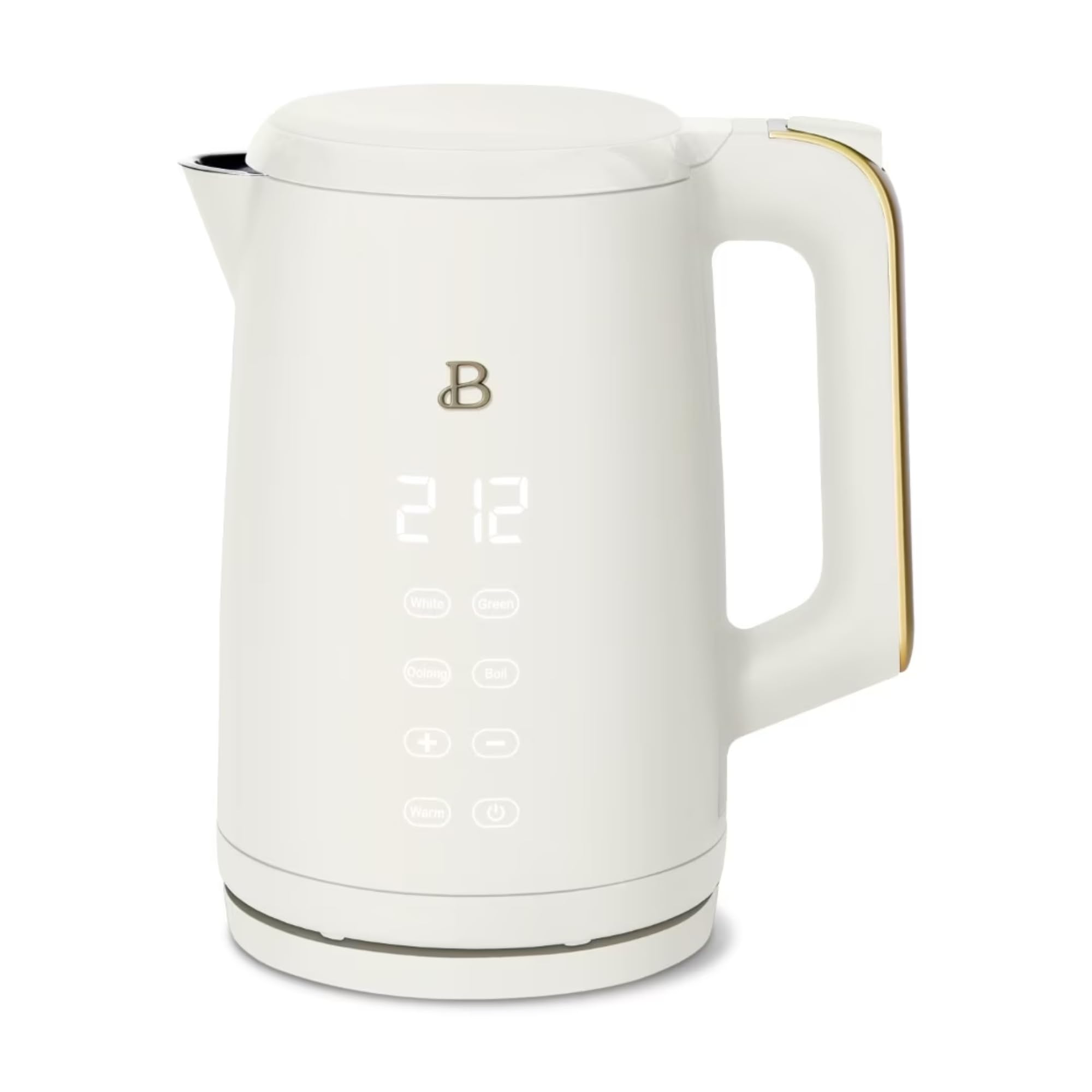 Electric Kettle 1.7L 1500W with Touch-Activated Display, Programmable Temperature Control, 4 Preset Tea Settings, Auto Shut-Off, 360° Base (White Icing)