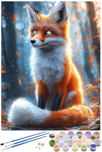 Toile tableau decoration murale renard pour masquer un mur vide - 2