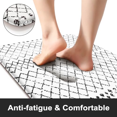 Kimode Anti Fatigue Kitchen Mat, 20 Inchx47 Inch+20 Inchx32 Inch Kitchen Rugs Set Of 2, Non-Slip Kitchen Floor Mats Cushioned thumb #2