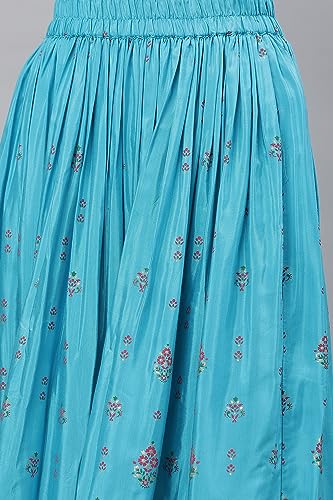 Image of Aurelia Printed Strechable Maxi Skirt for Women | Ankle Length Skirt for Women