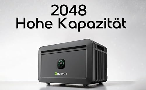Growatt NOAH 2000 Balkon PV Speicher 2048W Akkukapazität, Kompatibel mit Balkonkraftwerke, IP66, 6.000+ Ladezyklen, 10-jährige Garantie, Plug&Play Installation in 5 Min 3 Growatt NOAH 2000 Balkon PV Speicher 2048W Akkukapazität, Kompatibel mit Balkonkraftwerke, IP66, 6.000+ Ladezyklen, 10-jährige Garantie, Plug&Play Installation in 5 Min – Bild 4