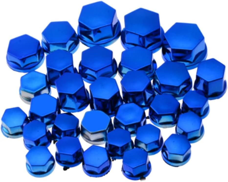 Wheel Nut for Head Dustproof Cover for Motorcycle 30Pcs Decorative Screw Cover Off-road Motorbike Accessories, Blue