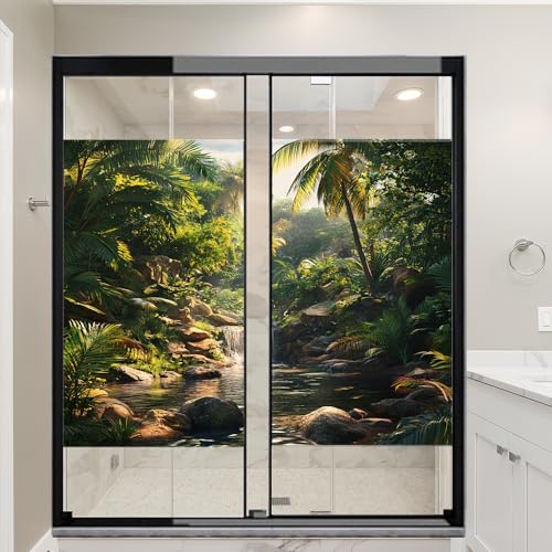 Vinilo decorativo para ventana con diseño artístico 35.4x63 pulg x2 piezas miniatura 6