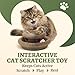 VOXGET 1 Pack Cat Scratcher Toy with Balls Bells, Magic Organ Foldable Cat Scratching Board for Kitten, Interactive Toys for Indoor Adult Cats Exercise Anxiety Relief, Auburn