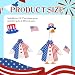 ENBOFID 4th of July Porch Goose Outfits, Patriotic Goose Outfits Costume for 23inch Plastic Cement Statue, Independence Day Goose Outfits Clothes for Outdoor Garden Patio Decor