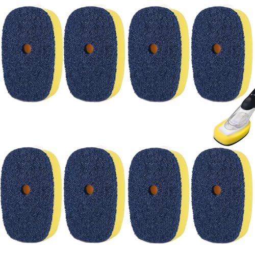 Image of Sponge Brush Refills for OXO Soap Dispensing Dish Brush - 8 Pack Dish Cleaning Soap Dispensing Head Replacement for Scrubber