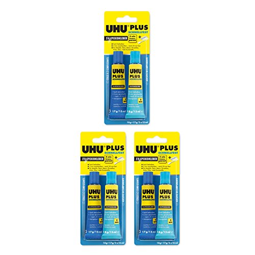 Preisvergleich Produktbild 3 x UHU plus schnellfest, 3 x 35g
