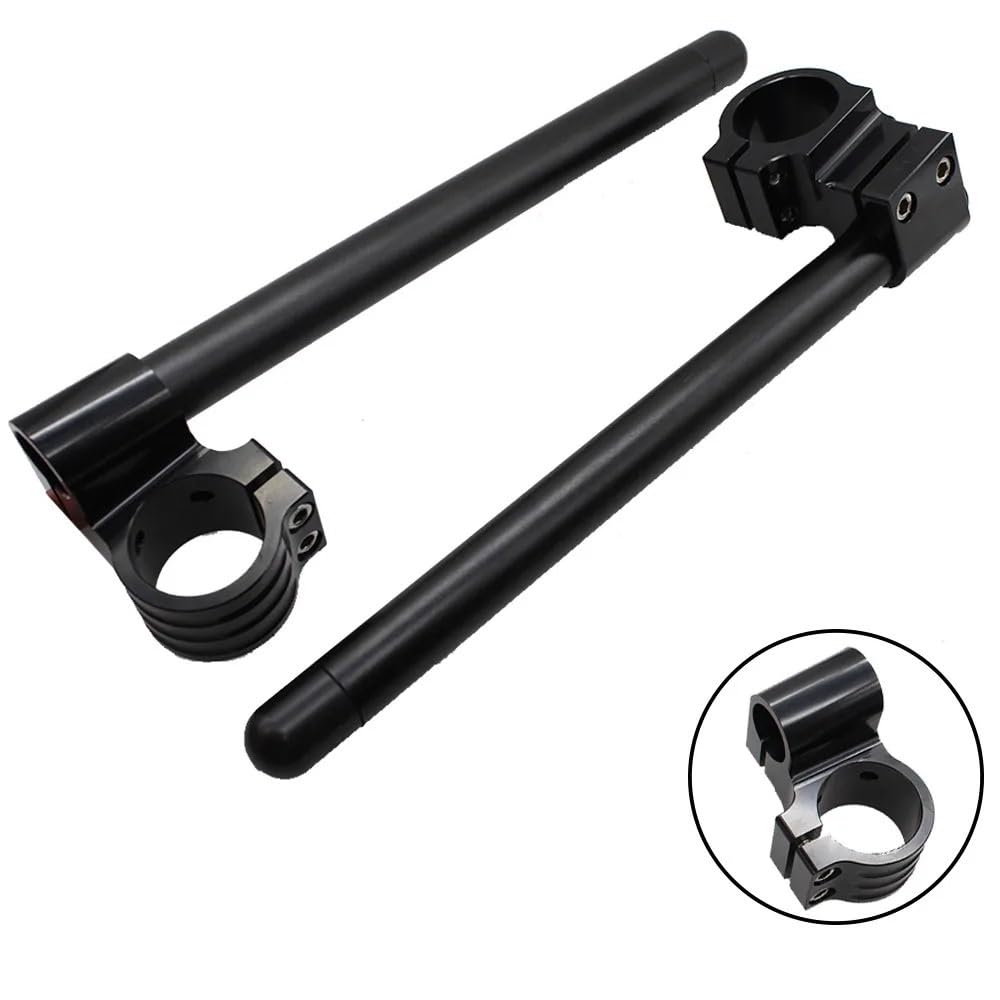manubri moto alti Manubri per moto Per moto universale da 7/8"22mm | Clip per manubrio in alluminio CNC con forcella rialzata da 35-51 mm(Only black pole)