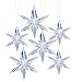 Paper Star Lantern Chameleon Color 6pcs 3D Handmade Paper Star Garland Decoration for Frozen Theme Party Christmas Xmas Holloween Birthday Home Hanging Decorations
