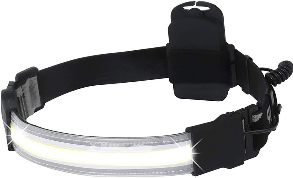 BESTSUN COB Headlamp, 2000 Lumen LED COB Headlamp Waterproof 3 Modes Mini LED Strip Head Torch Durable Elastic Headband Headlight for Outdoor Camping, Car Repairing (Battery Not Include) : Tools & Home Improvement