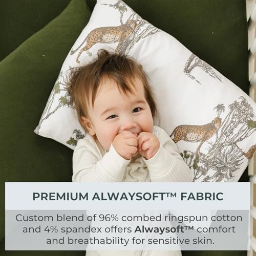 Image of Pobibaby - 2 Pack Premium Toddler Pillowcase - Ultra Soft Jersey Knit - Crib Pillow, Kids Pillow, Travel Pillow Case Cover (Safari)