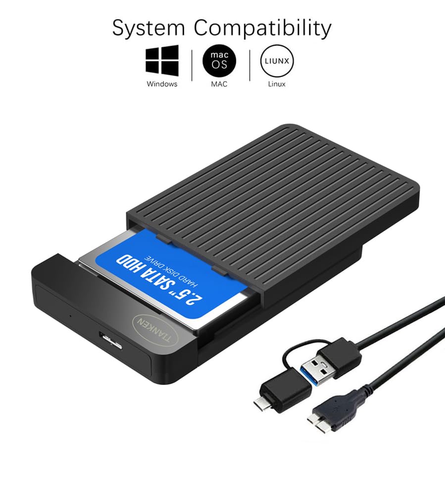 Amazon.com: Tianken 500GB Ultra Slim Portable External Hard Drive