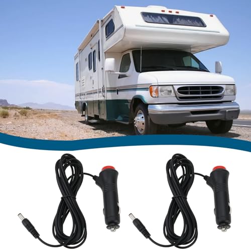 eMagTech 2 Stück 12 V Auto-Netzteil-Adapterkabel 3 M Kompatibel mit Cello LED-Fernsehern für Auto Wohnmobil Caravan LKW Boot TV-Kabelschalter