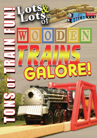 Video de trenes de madera Lots And Lots Of Wooden Trains Galore DVD el regalo para niños creativos