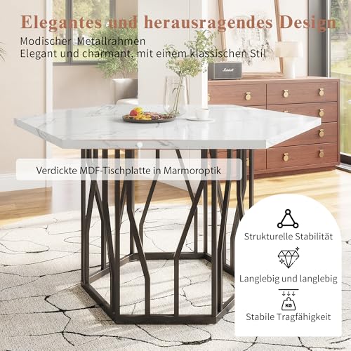Table de salle à manger hexagonale compacte pour optimiser les petits espaces - 5