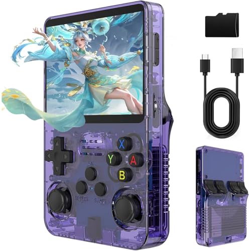 Handheld Game Console, 128GB, Mini Portable, Built in 20 Emulators(Purple)