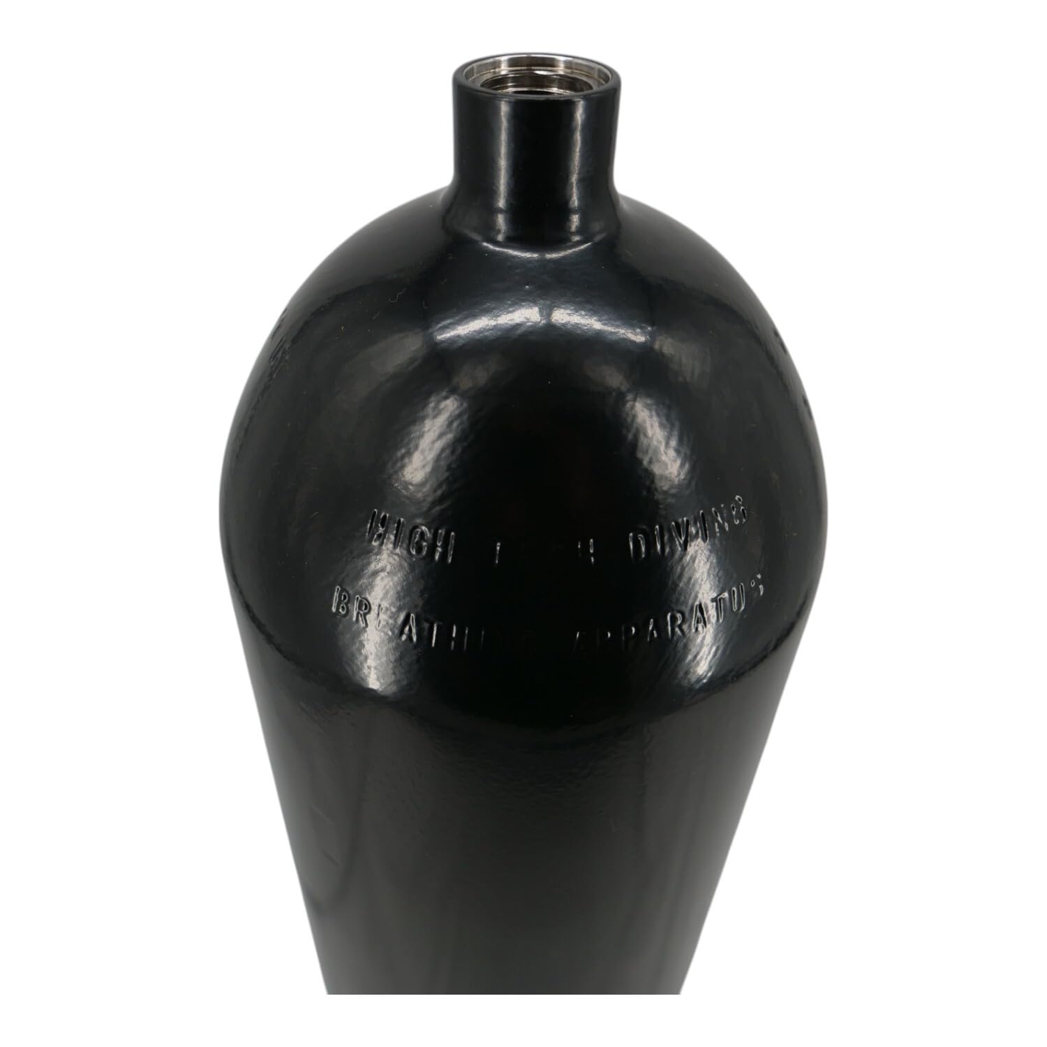 Bouteille en acier / bouteille de plongée 12 litres 230 bar 178 mm M25x2 sans valve noire
