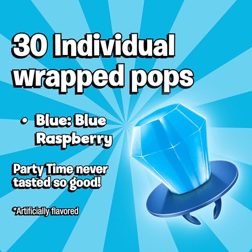 Image of Ring Pop Individually Wrapped Blue Raspberry 30 Count Bulk Lollipop Pack | Blue Raspberry Flavored Lollipop Suckers for Kids - Fun Candy Bulk for Gender Reveal Parties, Bachelorettes, & Party Favors