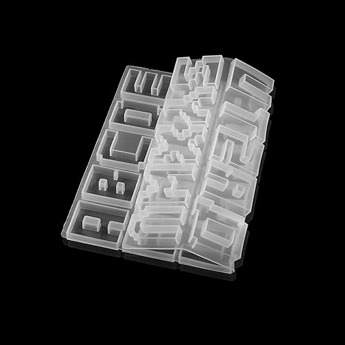 Miniatura 4 de Moldes de fundición de silicona con letras del alfabeto inglés, moldes de resina epoxi estilo mixto para hacer joyas de bricolaje, suministros (2)