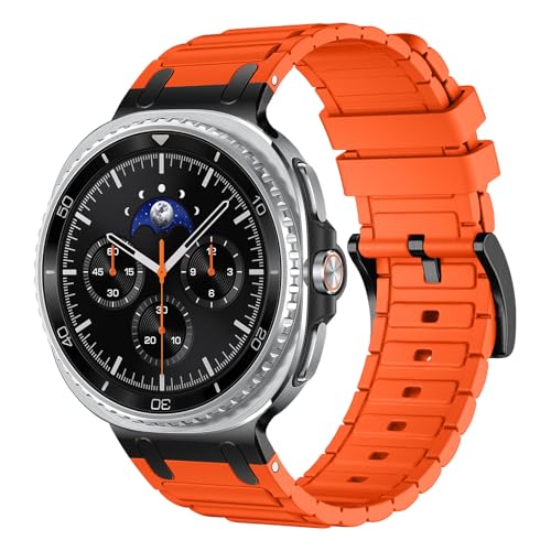 Image of Compatible with Samsung Galaxy Watch 8 Classic 46mm Strap /Galaxy Watch 8 44mm 40mm Rugged Bands Silicone for Galaxy Watch 8 /8 Classic Rubber Sport Straps (NO WATCH)