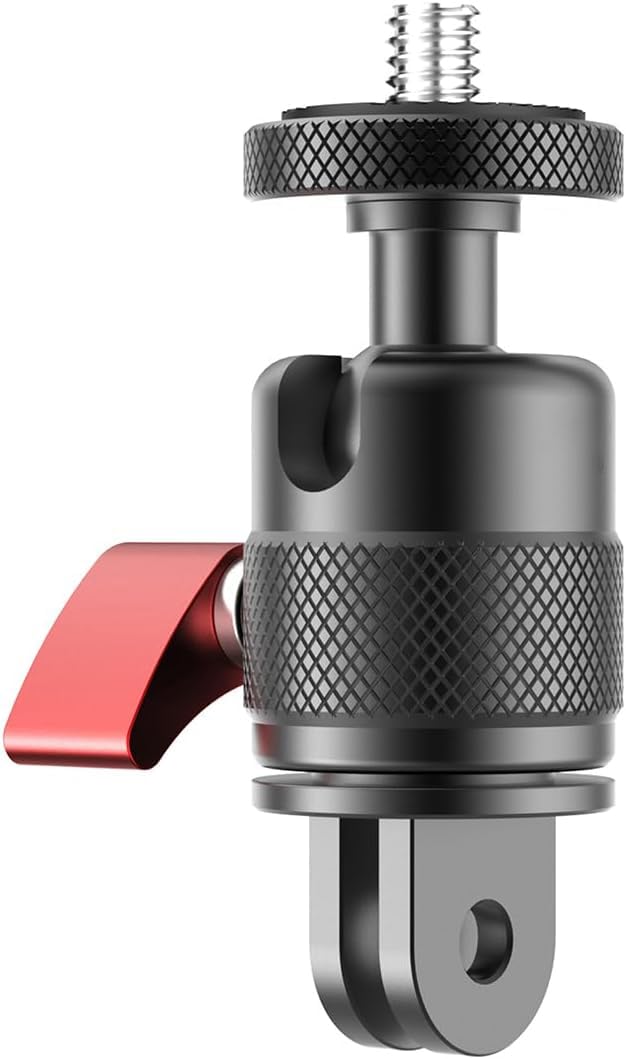 Rotating Cold Shoe Mount for GoPro, 90 Degree Vertical Tripod Adapter with 1/4