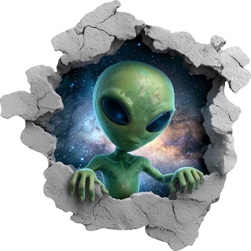Vinilo Decorativo Alien 3D Diseño Extraterrestre 30x30 cm miniatura 1