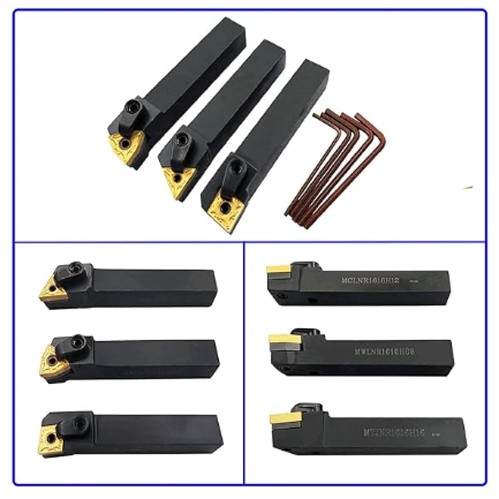 Zpoicaegn Mtjnl1616H16 Mtjnr1616H16 - Portautensili Per Tornitura 16 X 100 Mm, Per Kit Di Inserimento Tnmg 4 Chiave 2 Barre Di Alesaggio - Foto 10