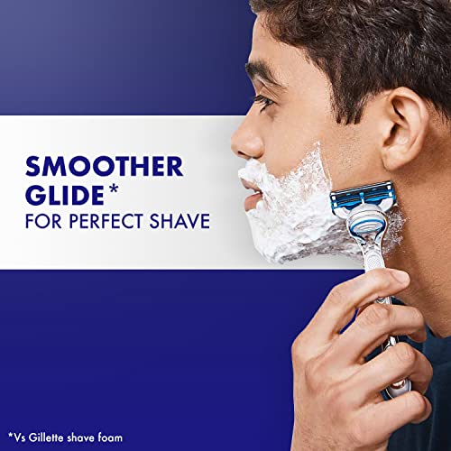 Image of Gillette Fusion Manual Razor for Men for Perfect Shave and Perfect Beard Shape & Gillette Shaving Gel Refreshing Breeze with Cocoa Butter 195 ml, White