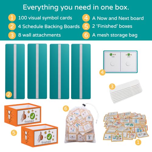 Visual Schedule Daily Routine Chart for Kids with Course - Autism ADHD