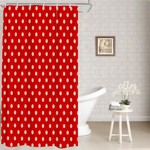 Rideau de douche rétro rose Batmerry en polyester imperméable pour baignoire